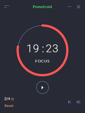 Pomotroid Dracula Theme Preview