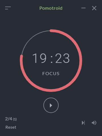 Pomotroid One Dark Pro Theme Preview