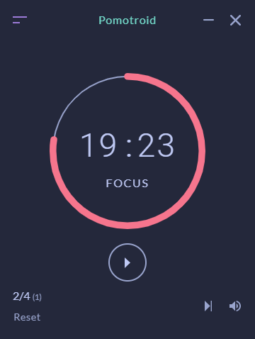 Pomotroid Tokyo Night Storm Theme Preview